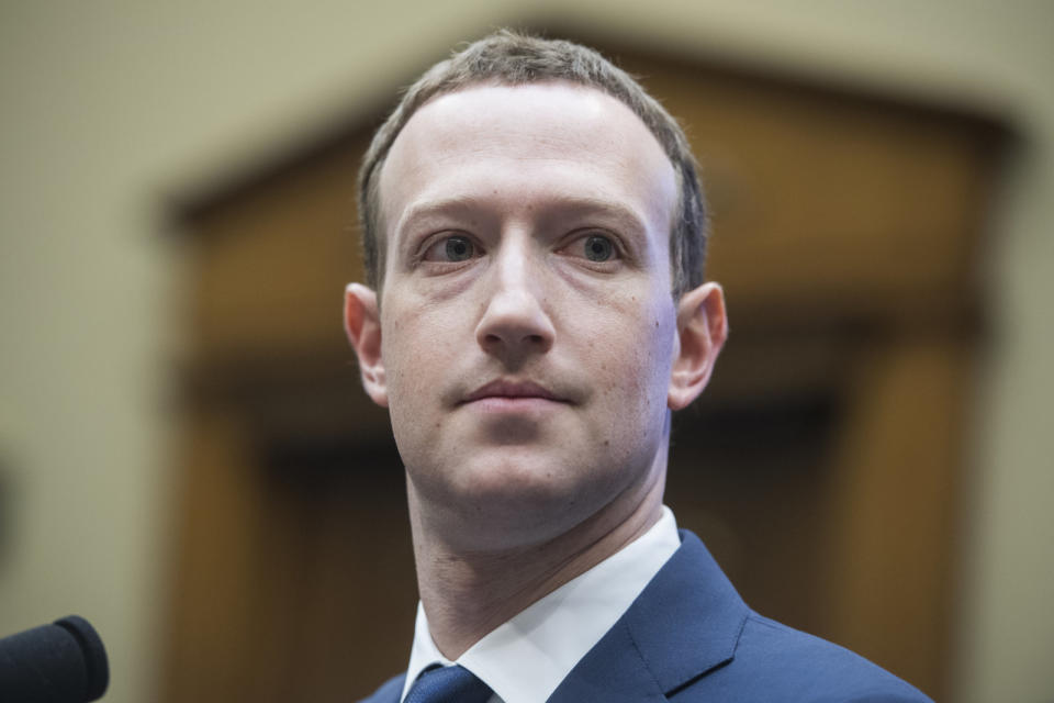 UNITED STATES - APRIL 11: Facebook CEO Mark Zuckerberg prepares to testify before a House Energy and Commerce Committee in Rayburn Building on the protection of user data on April 11, 2018. (Photo By Tom Williams/CQ Roll Call)