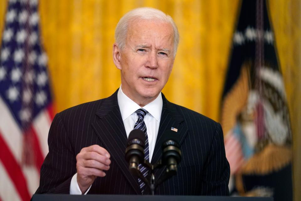 President Joe Biden on March 18, 2021, in Washington, D.C.