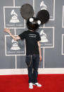 LOS ANGELES, CA - FEBRUARY 12: DJ Deadmau5 arrives at the 54th Annual GRAMMY Awards held at Staples Center on February 12, 2012 in Los Angeles, California. (Photo by Jason Merritt/Getty Images)