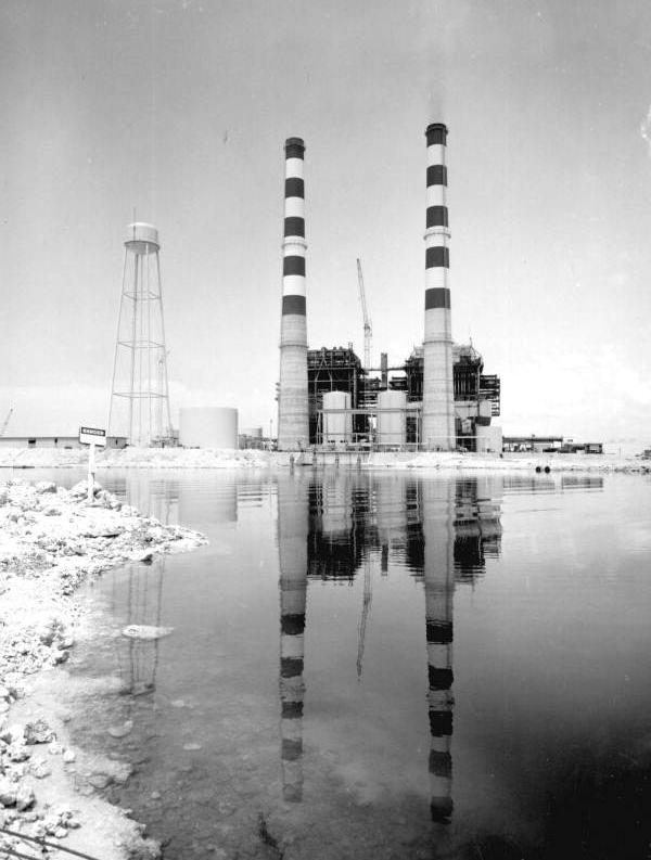 Turkey Point Nuclear Power Plant under construction in 1967. (Department of Commerce )