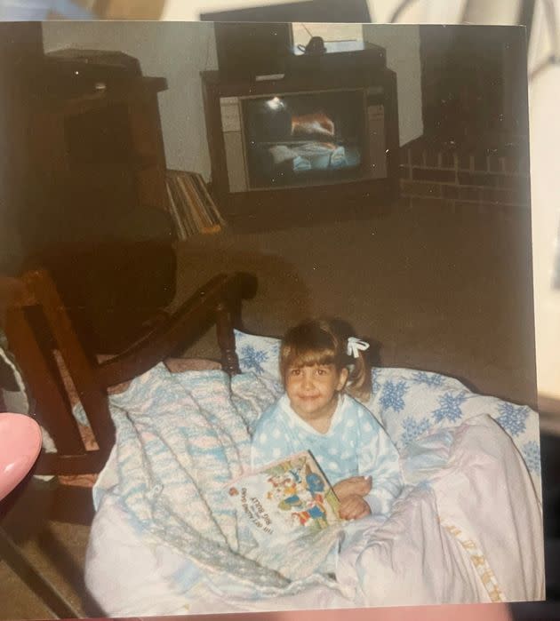 The author in her reading nest as a child. (Photo: Photo Courtesy of Emily McCombs)