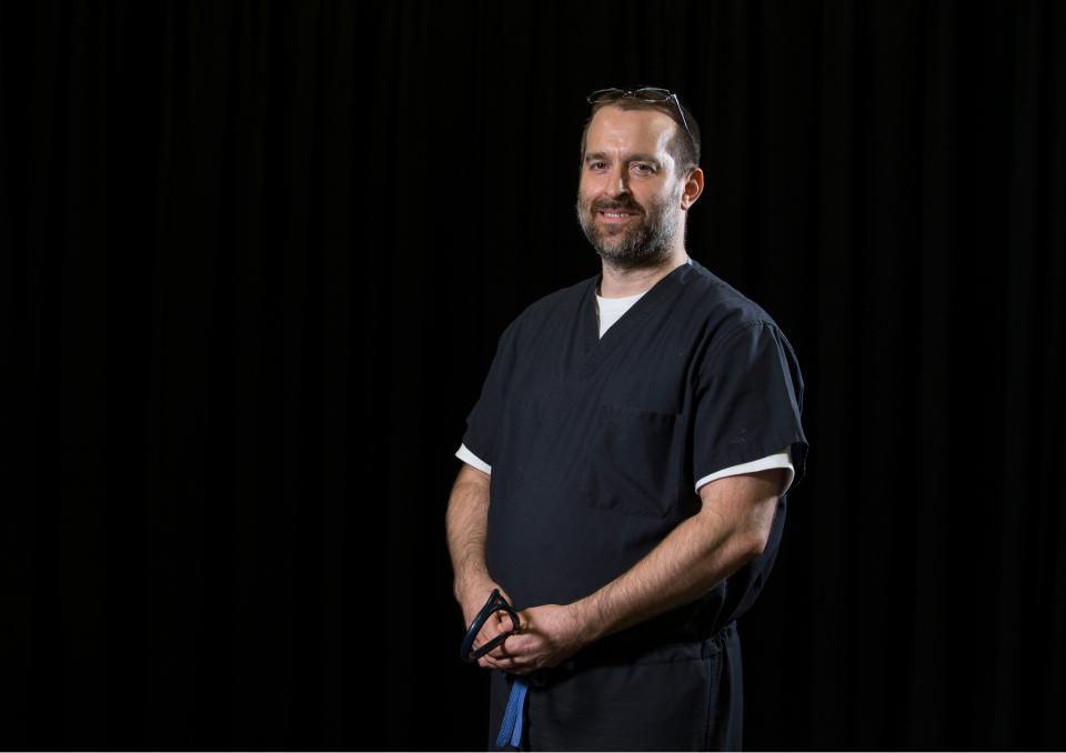 Dr. Yosef Glassman is part of a lawsuit to stop New Jersey's law allowing terminally ill patients to end their own lives. He sits down for an interview in the studio of the Asbury Park Press.    Neptune, NJThursday, November 21, 2019 