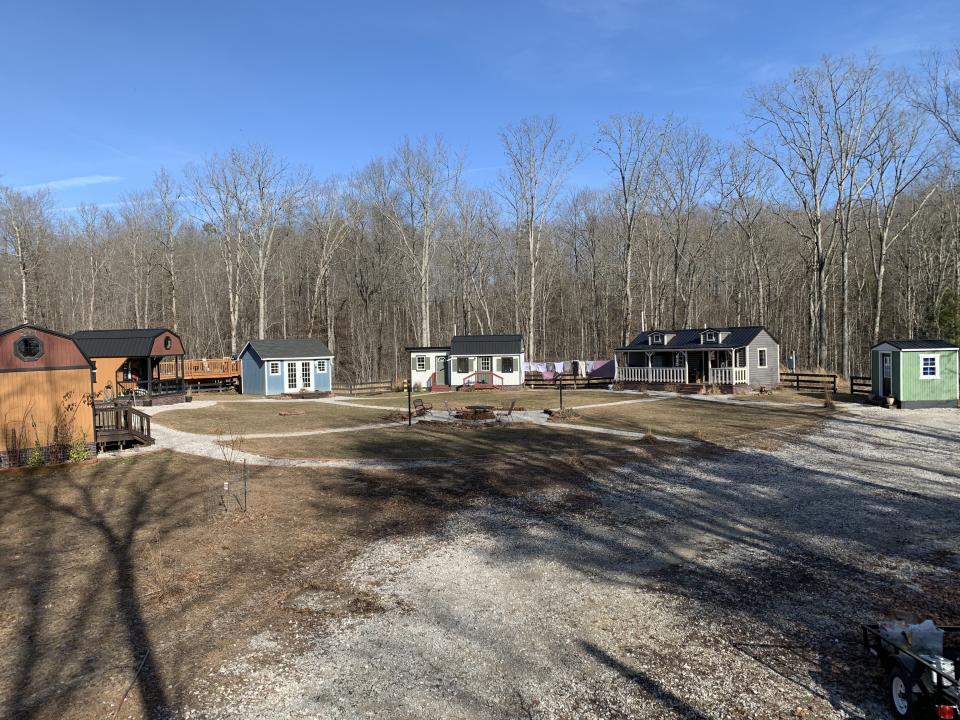 Keli and Ryan Brinks, along with their children ages 16 and 18, built a tiny homes village in London, KY. (Photo: Courtesy of the Brinks family)