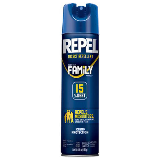 REPEL 15-Perecnt Deet Scented Family Formula Aerosol Spray 