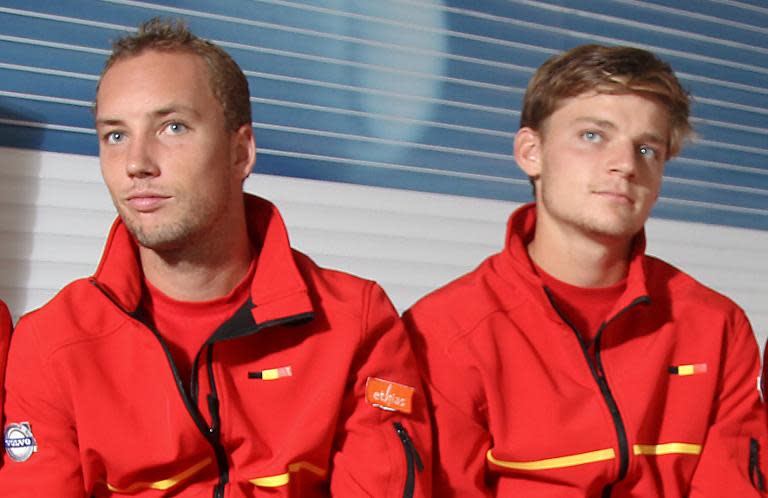 Favourites Belgium have 21st ranked David Goffin (R) and the highly-experienced Steve Darcis to rely on in their draw against Switzerland