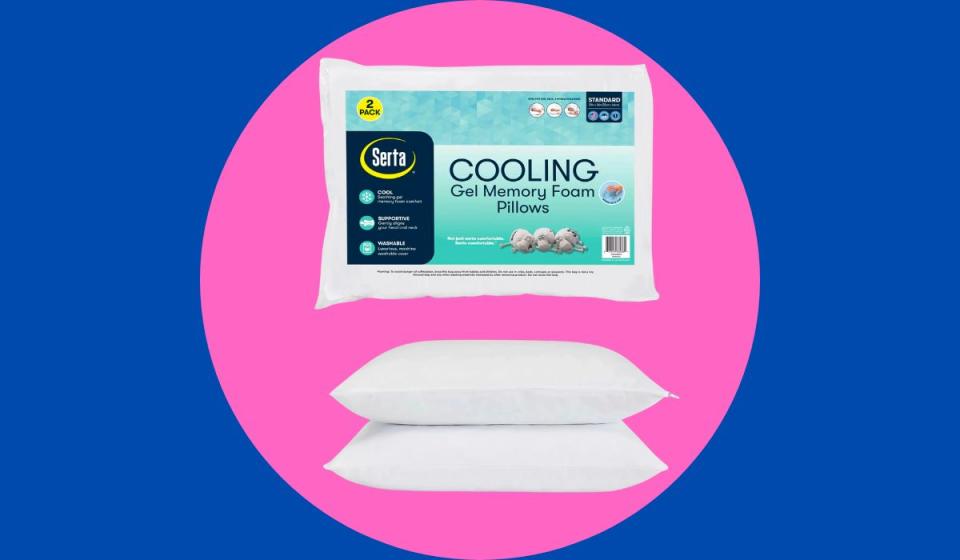 Two Serta cooling pillows