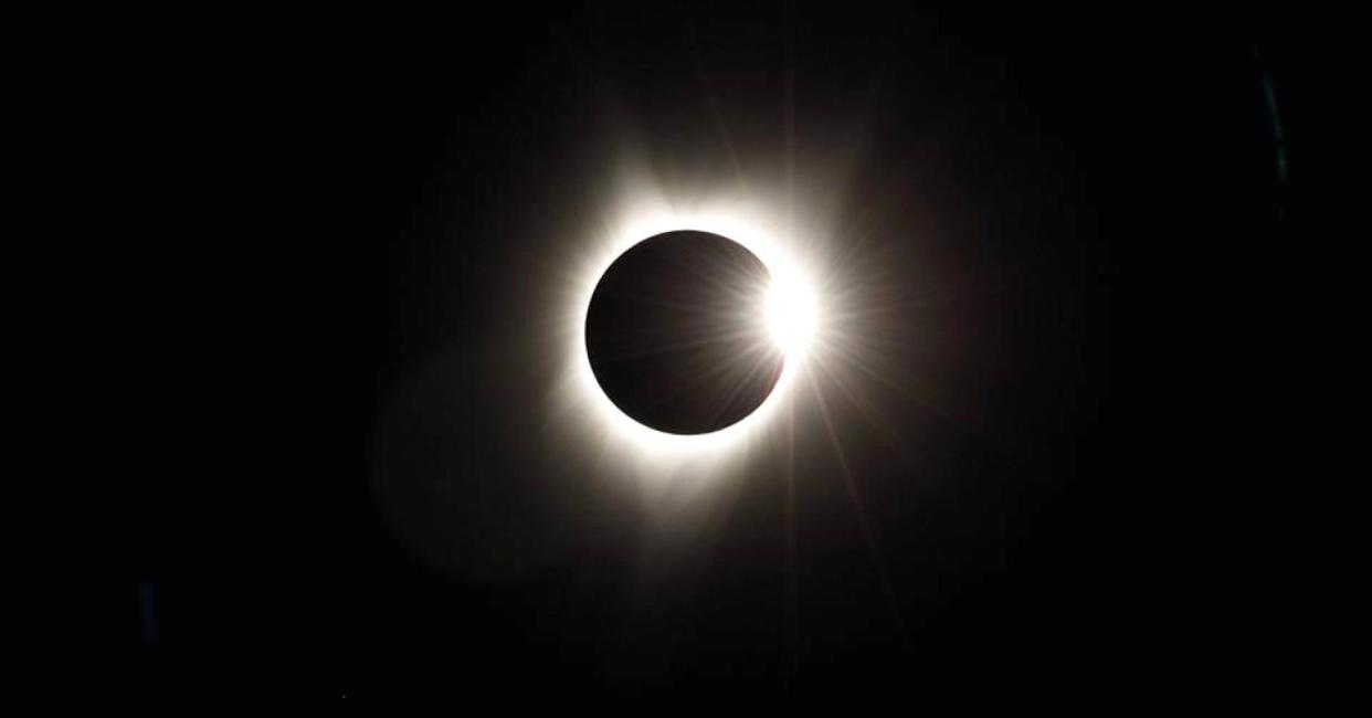 This photo taken in Prineville, Ore., shows a total solar eclipse on Aug. 21, 2017. Photo from Mark Zuckerberg/Facebook.