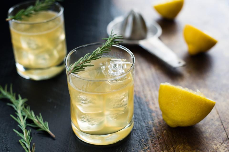 Lemon-Rosemary Bourbon Sour