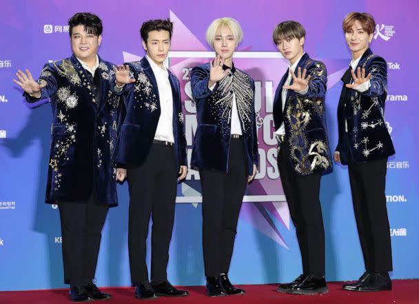 PHOTO: FILE - Super Junior arrives at the 27th Seoul Music Awards at Gocheok Sky Dome, Jan. 25, 2018 in Seoul, South Korea. (Jtbc Plus/ImaZins via Getty Images, FILE)