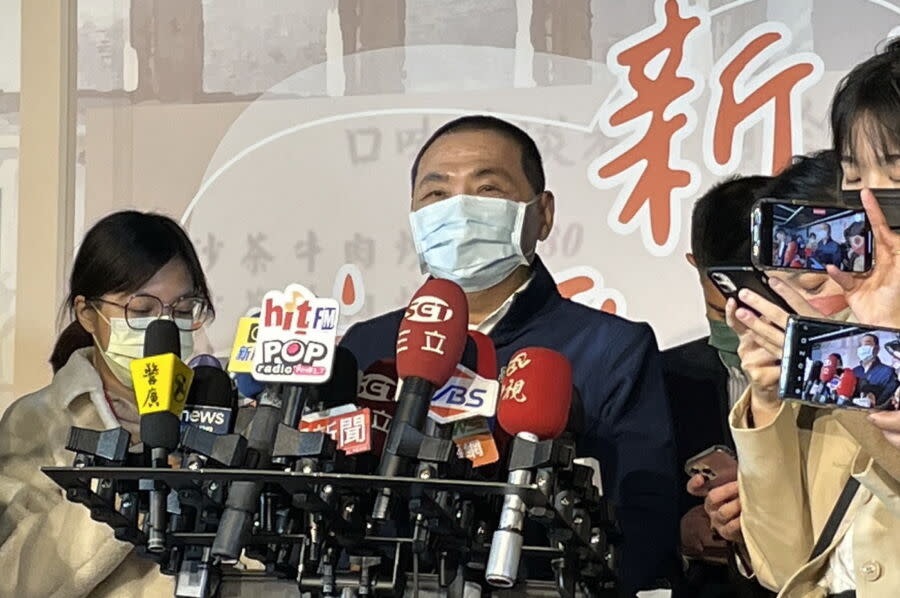 圖／新北市長侯友宜指出，郭台銘的事業版圖，在美國或很多的國家，他常常往來這些國家，是一個理所當然、也是應該的事情。（圖／記者陳志仁攝，2023.03.28）