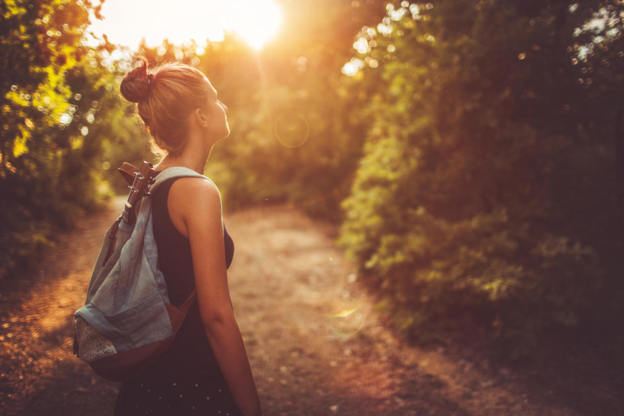 Getting out for a gentle walk can help reset your gut. (Getty Images)