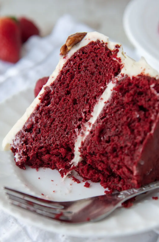 <p>Mama Gourmand</p><p>Bite into a dream come true with an ultra-moist gluten-free red velvet cake recipe that is also ridiculously easy to throw together!</p><p><strong>Get the recipe: <a href="https://www.mamagourmand.com/gluten-free-red-velvet-cake/" rel="nofollow noopener" target="_blank" data-ylk="slk:Gluten-Free Red Velvet Cake;elm:context_link;itc:0;sec:content-canvas" class="link rapid-noclick-resp">Gluten-Free Red Velvet Cake</a></strong></p>