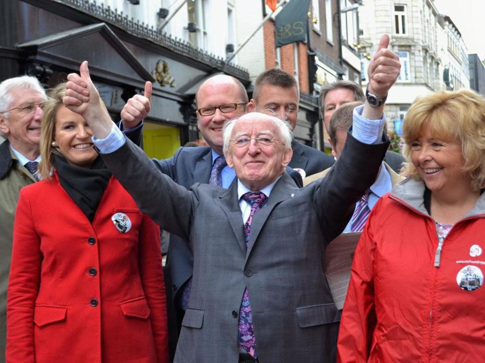 Higgins campaigning in the 2011 Irish presidential election (EPA)