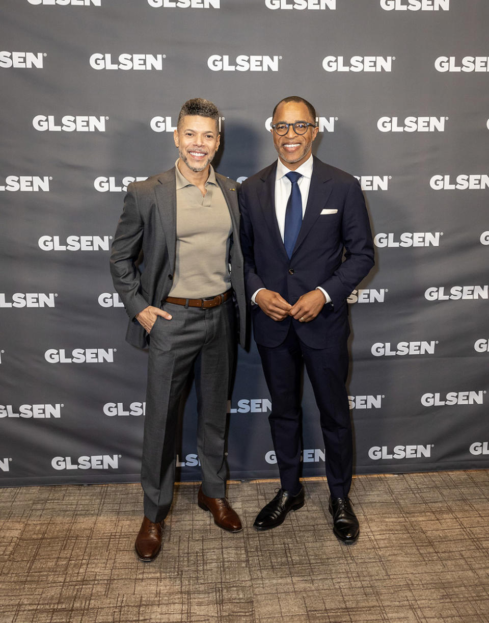 GLSEN Board Chair Wilson Cruz and MSNBC’s Jonathan Capehart attend GLSEN’s Inaugural Rise Up DC Fundraising Event