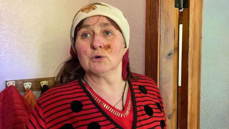 Ludmila, que tuvo que escapar de Kherson,  ahora vive en el tercer piso de una escuela-orfanato