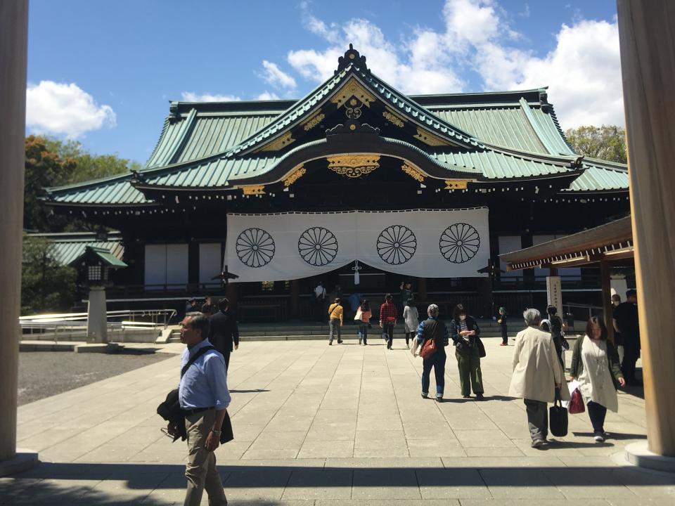 Past visits by top Japanese ministers to the Yasukuni Shrine in Tokyo, which honours Japan's war dead including 14 Class A war criminals, have prompted protests from China and South Korea. PHOTO: Vernon Lee/Yahoo News Singapore