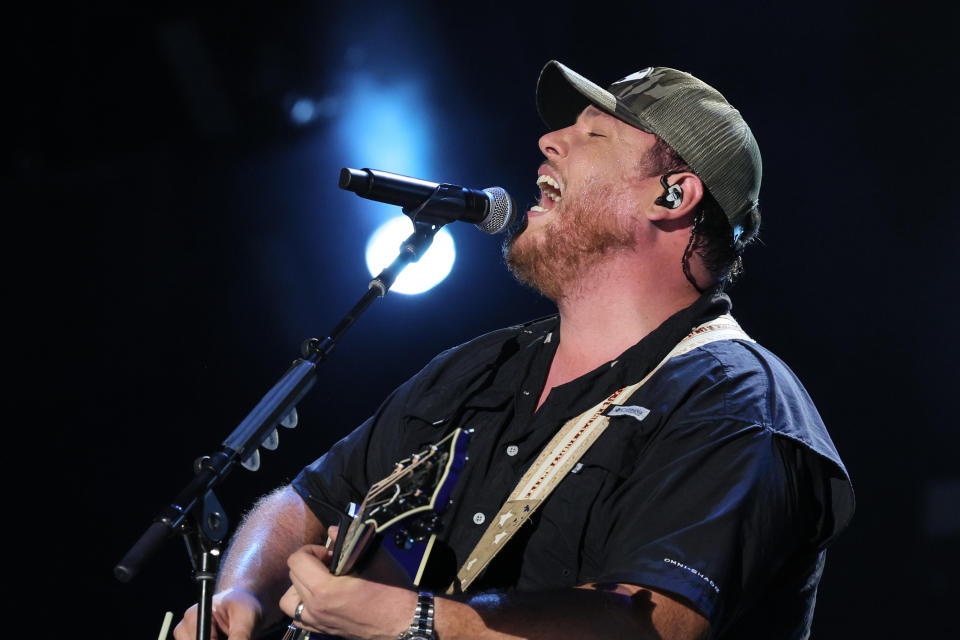 Luke Combs performs during day 3 of CMA Fest 2022 at Nissan Stadium on June 11, 2022 in Nashville, Tennessee. (Photo by Terry Wyatt/WireImage) - Credit: WireImage