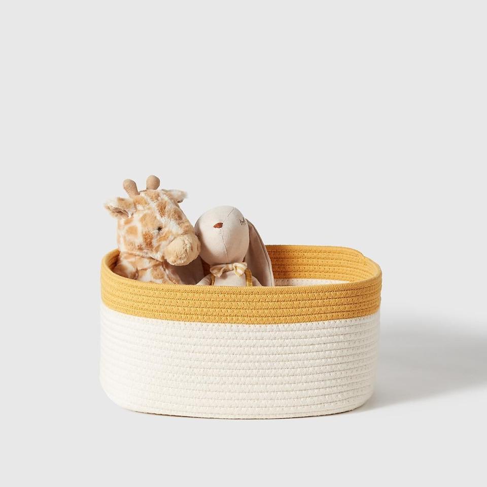 5) Wheat Yellow Kawaii Cotton Rope Bin