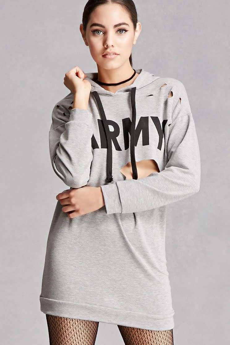 Is this T-shirt dress disrespectful to the military? (Photo: Forever 21)