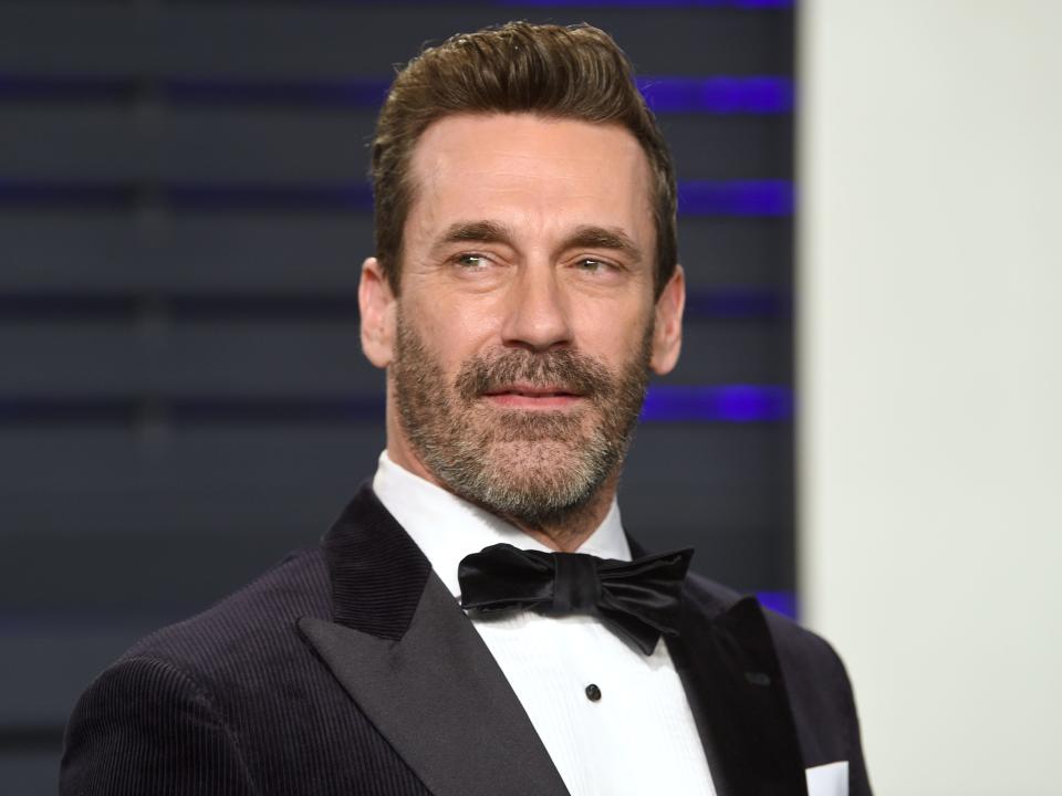 Jon Hamm arrives at the Vanity Fair Oscar Party on Sunday, Feb. 24, 2019, in Beverly Hills, Calif. (Photo by Evan Agostini/Invision/AP)