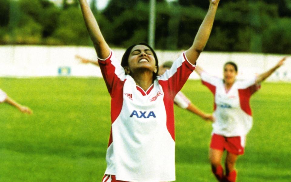 Nagra in her breakout role as Jess in 2002’s ‘Bend It Like Beckham’ - Alamy