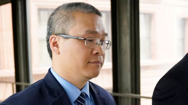 PHOTO: Former Minneapolis police officer Tou Thao arrives for sentencing for violating George Floyds civil rights outside the Federal Courthouse in St. Paul, Minn., July 27, 2022.   (Star Tribune via Getty Images, FILE)