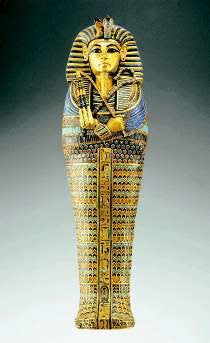 The coffin of Tutankhamun