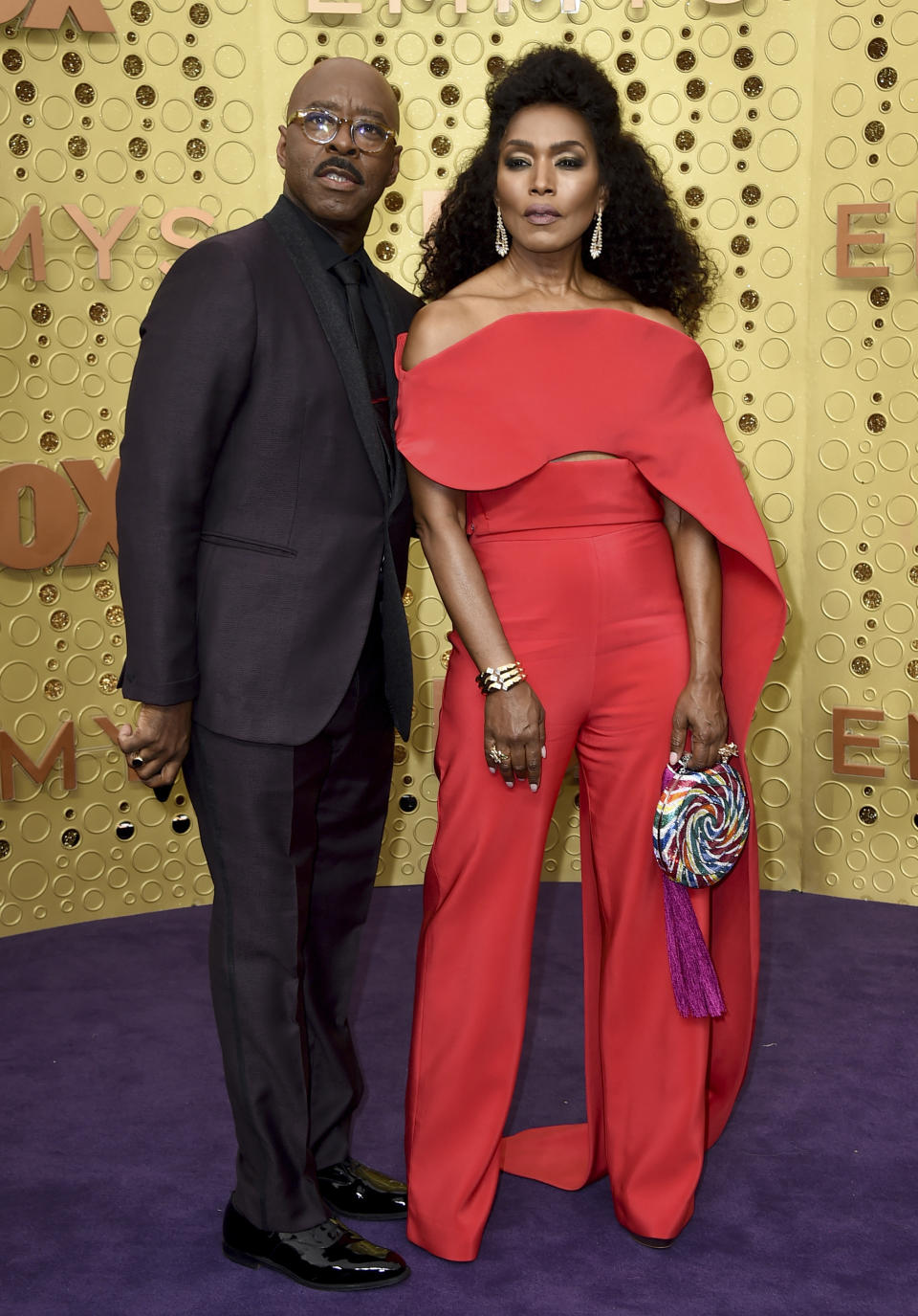 Courtney B. Vance, left, and Angela Bassett arrive at the 71st Primetime Emmy Awards on Sunday, Sept. 22, 2019, at the Microsoft Theater in Los Angeles. (Photo by Jordan Strauss/Invision/AP)