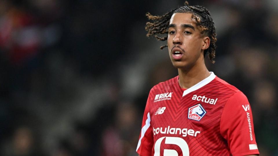 Lille’s Leny Yoro, a Liverpool transfer target