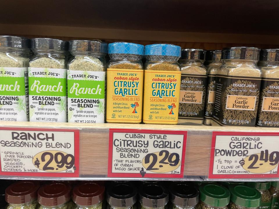 Trader Joe's seasoning shelf