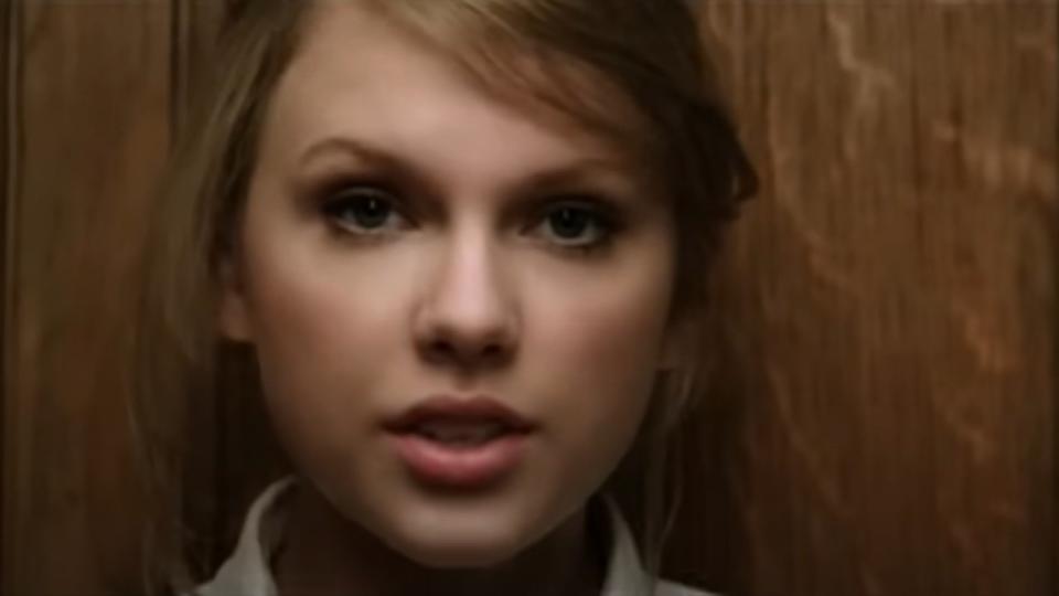 Taylor Swift in the Story of Us music video.