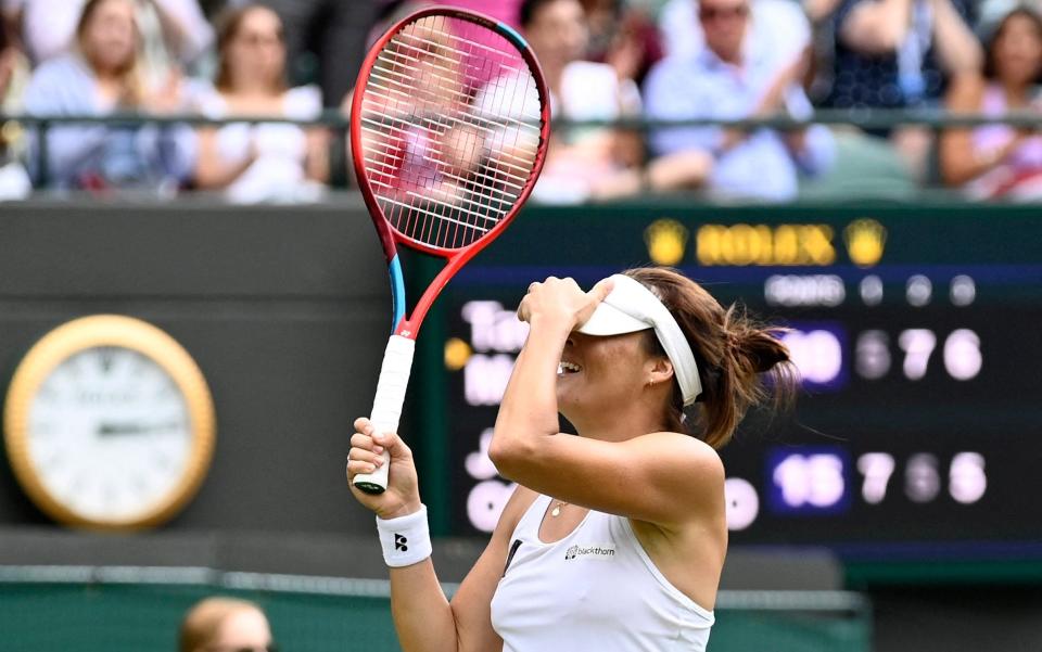 Tatjana Maria saved two match points in the second set of a thrilling clash - REUTERS