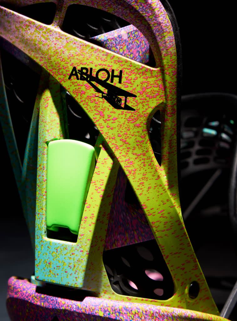 Burton x Virgil Abloh bindings, available starting March 22. - Credit: Courtesy of Burton