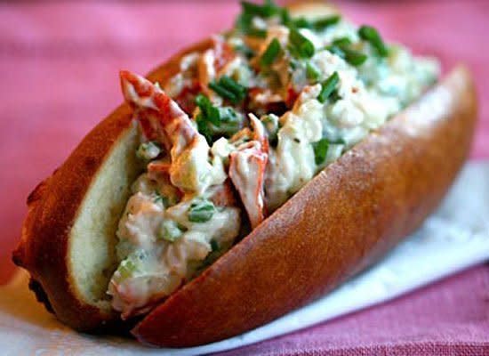 This recipe uses part mayonnaise and part Greek yogurt for the lobster. A touch of Old Bay seasoning adds spice. Serve the filling in hearty whole-grain rolls.    <strong>Get the Recipe for <a href="http://www.huffingtonpost.com/2011/10/27/lobster-rolls_n_1057763.html" target="_hplink">Lobster Rolls</a></strong>