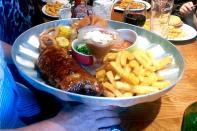 Bring back the plates! Across the globe, cafes and restaurants are desperate to stay on trend, and are now serving their food on tin lids, in shoes and in hats to name a few! Absolute rubbish! A mixed grill is served up on a bin lid at one diner. #bringbackplates