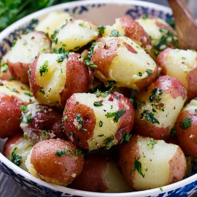 <strong>Get the <a href="https://spicysouthernkitchen.com/buttered-parsley-potatoes/" target="_blank">Buttered Parsley Potatoes recipe</a> from Spicy Southern Kitchen</strong>