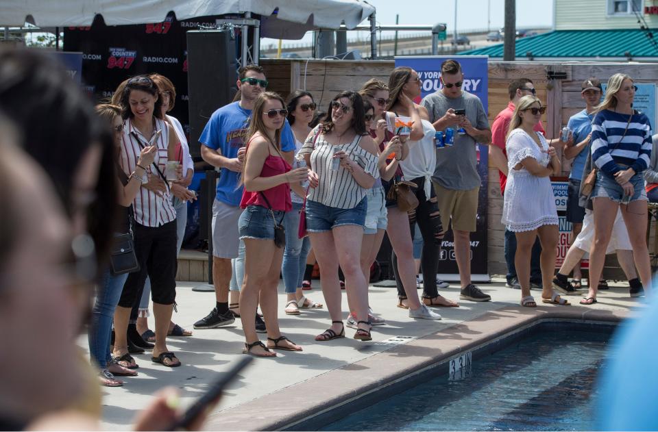 The hit Jersey deejay duo Riggi and Piros spin from 1 p.m. to sundown on Sunday, May 29, at Headliner's Oasis Pool and Day Club in Neptune. The scene at the 2019 Memorial Day weekend at the Headliner is shown above.