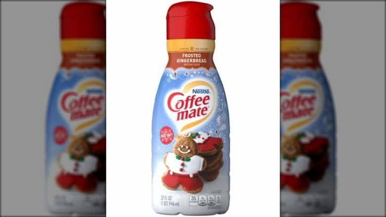 Coffee Mate frosted gingerbread creamer bottle