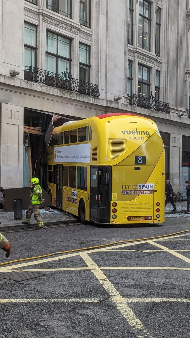 Bus collision with pub