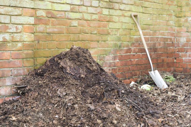 PaulMaguire / Getty Images Homemade garden compost heap with leaf mold for use as organic fertilizer