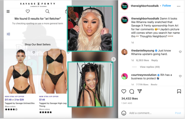 Fans Speculate Savage X Fenty Pulled Partnership With Ari Fletcher After  Her Insensitive Comments On Domestic Violence - Blavity