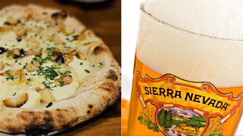 White pizza and Sierra Nevada