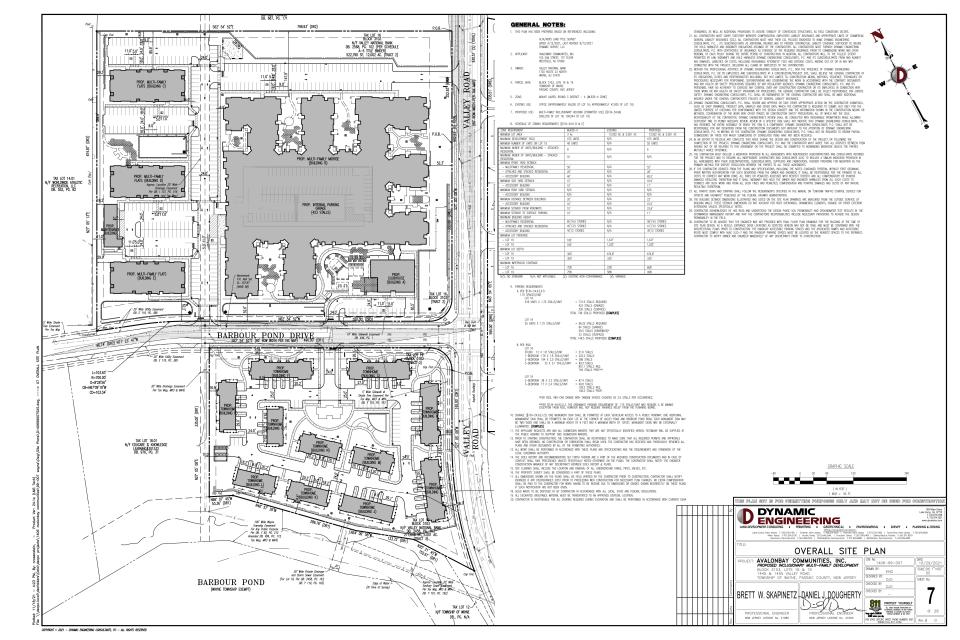 Site plan of housing development on Valley Road.