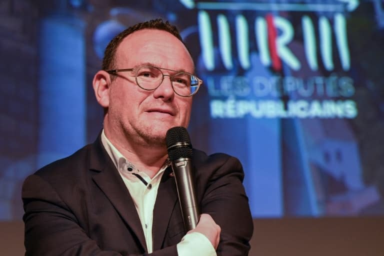 Damien Abad (LR) le 9 septembre 2021 à Nîmes. - Pascal GUYOT / AFP