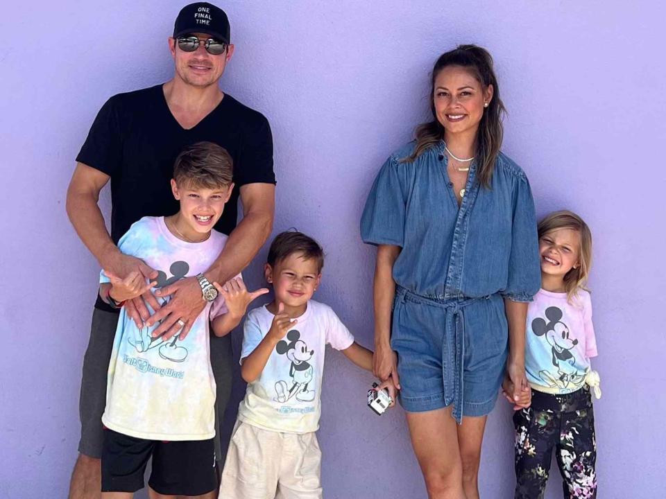 <p>Nick Lachey Instagram</p> Vanessa and Nick Lachey with their three kids