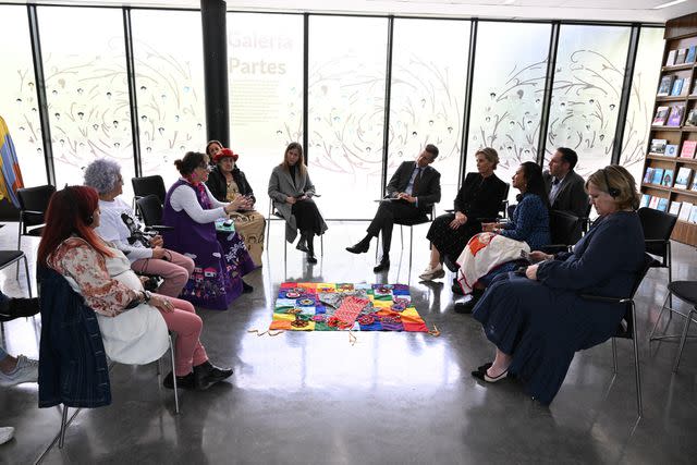 <p>Tim Rooke/Shutterstock</p> Sophie, Duchess of Edinburgh taking part in the discussion about the impacts of the conflict, on Tuesday