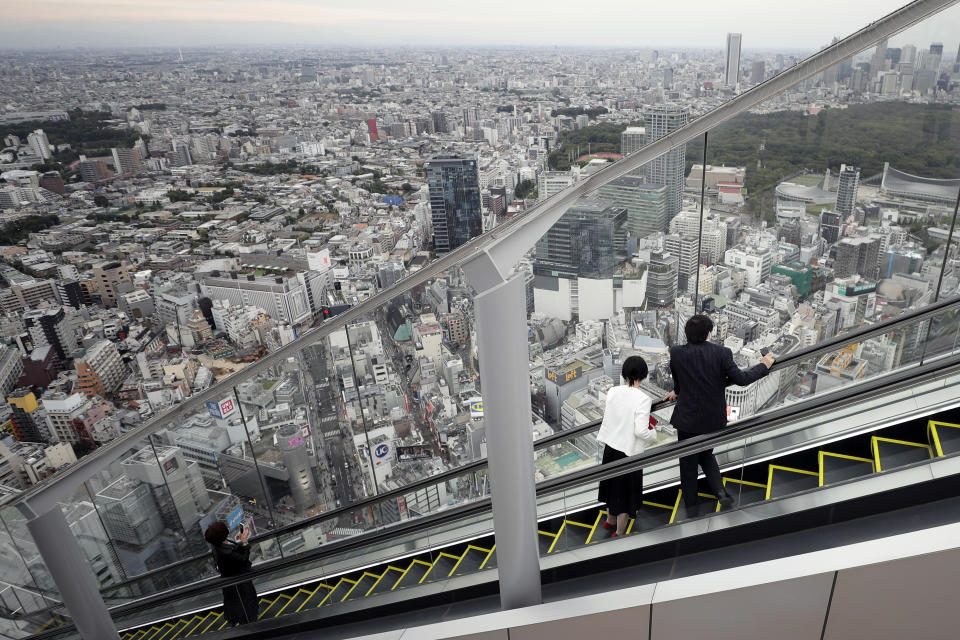 澀谷Scramble Square人氣旺，可居高臨下觀賞東京景色。 ( Kiyoshi Ota/Bloomberg via Getty Images)