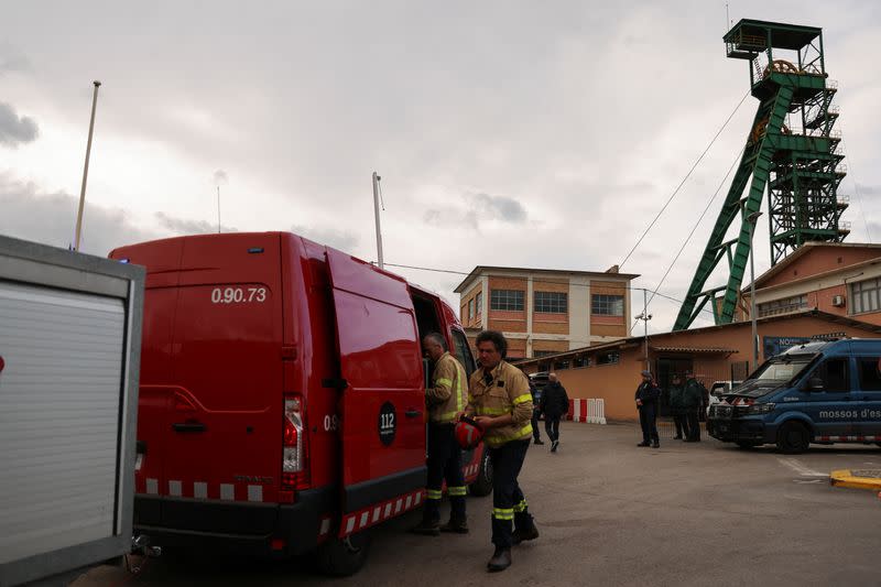 Aftermath of Spanish potash mine collapse, in Suria