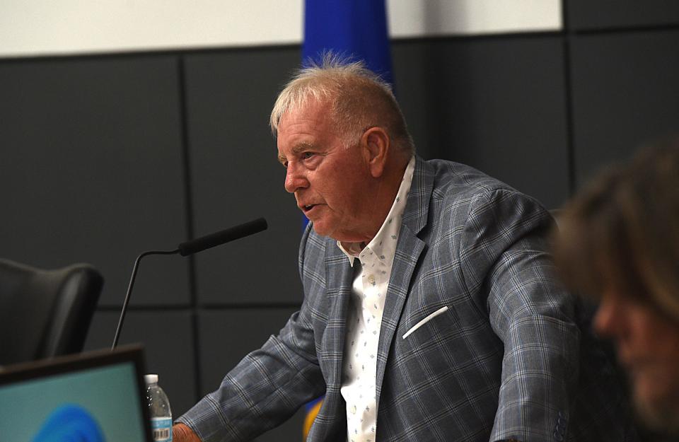 Commissioner Mike Clark speaks during a July 9 Washoe County Commission meeting.