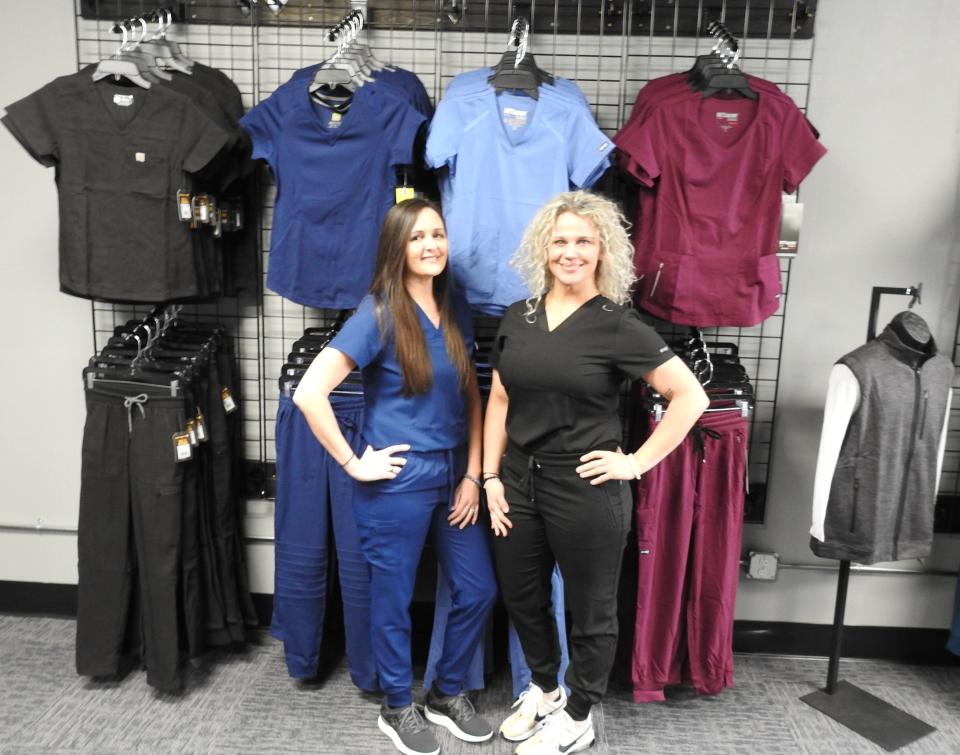 Lacey McCombs and Somer Stanton are lifelong friends and U.S. Army veterans who recently opened SoLace Brigade Scrubs and Apparel at 529 Main St. They're thrilled to be on Main Street and have received overwhelming support from the community, McCombs said.